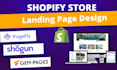 do shopify landing page, product page design with pagefly, shogun, gempage