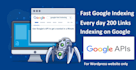 setup instant google indexing API for wordpress site