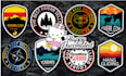 design badge, patch, label, circular round logo, sticker or any graphic design