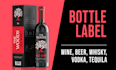 design a premium wine, whiskey or liquor bottle label