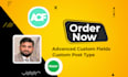 create cpt , acf field dynamic content wordpress website