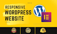 design or redesign wordpress website using elementor pro