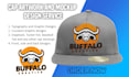 design cap hat artwork, badge and mockup