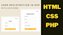 create PHP forms including HTML and CSS designing