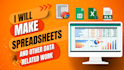 make spreadsheets, balance sheets and do research