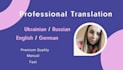 manually translate between ukrainian, english, german, russian
