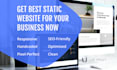 build a responsive static website or landing page