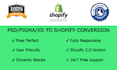 do PSD to shopify, figma to shopify, xd to shopify