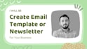 be design a professional html email or newsletter template