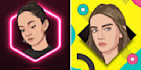 draw three profile avatar cartoon