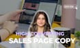 write high converting sales copy for your landing page website