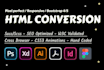 convert your PSD to html , pdf to html, responsive bootstrap
