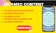 write islamic content, blog ,article,translation, research from quran and hadith