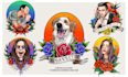 draw custom your portrait or pet in tattoo style