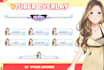 create custom anime or vtuber streaming animation overlay