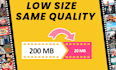 reduce video size in the same HD quality