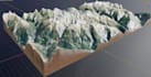 produce google maps, 3d models, into graphics blender
