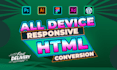 convert psd to html, psd to wordpress, figma to html, psd to bootstrap