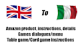 translate amazon products and games dialogues and instructions
