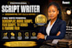 write screenplay, movie script, film script, tv pilot, feature film, tv series