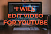 edit the youtube video, podcast, interview, and vlog