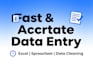 do data entry, excel, spreadsheet, virtual assistant