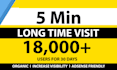 do 5min long time duration organic website promotion traffic