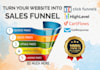 create landing pages, sales funnel in clickfunnels, systemeio, gohighlevel