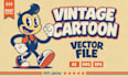 draw retro cartoon illustration for your business