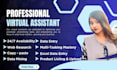 be your virtual assistant for data entry, web research