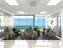 design modern office space, 3d model, rendering