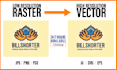 convert logo to vector, vector tracing, vectorize image and recreate