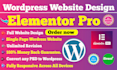 design and convert PSD, figma and HTML to wordpress elementor pro website