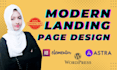build modern wordpress landing page design using elementor pro