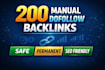 do 200 high quality seo dofollow profile links permanent backlinks