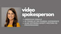 be an american, female spokesperson for your video