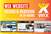 design or redesign wix website and wix editor x website