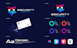 do modern tech startup software crypto and app logo design