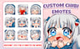 draw custom twitch emotes, animated emotes, and cute chibi emotes for streams