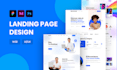 clean professional landing page UI UX design in figma