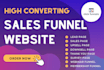 build clickfunnels landing page, sales funnel website in click funnel