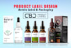 do cbd label design, hemp label, bottle label