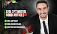 write SEO optimized food article
