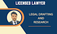 draft legal documents and do legal research