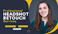 do professional business headshot retouch and skin retouch