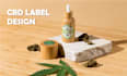 design bottle label, cbd label, cosmetic label, design