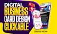 design clickable digital business card  with qr code