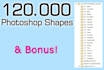 give you 120000 photoshop shapes