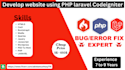 create PHP, laravel codeigniter, web application