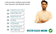 provide verified ecommerce email leads from shopify stores